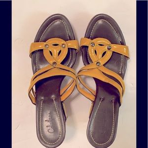 Cole Haan Mustard Patent Sandal
